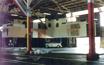 Mercado set with painting underway