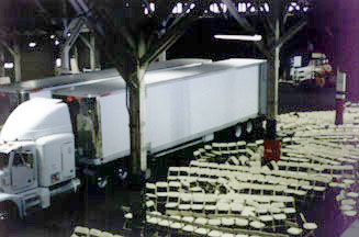 Trucks in main theater